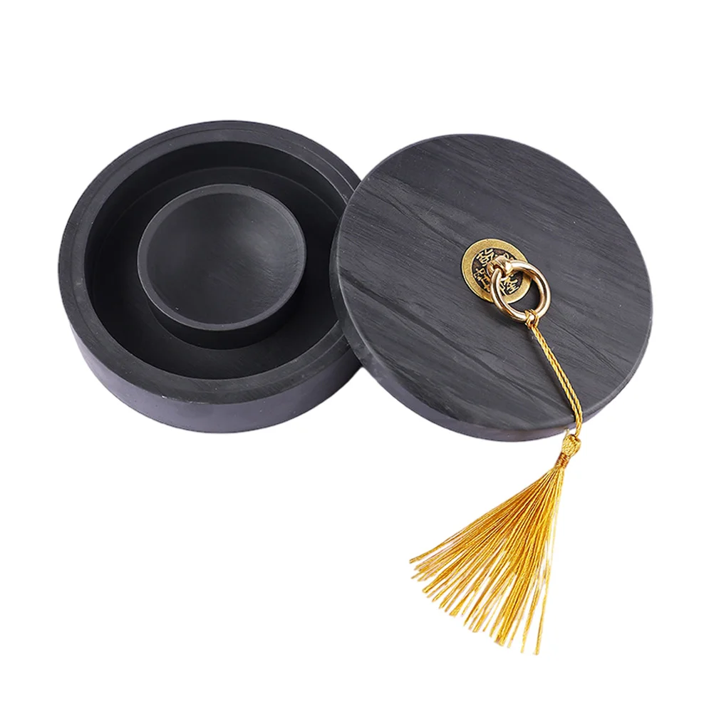

Чернильные чернила Inkstone Inkwell в классическом стиле, круглая палочка для рисования, товары для каллиграфии, натуральные