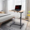 Adjustable Laptop Desk 360° Rotating Tabletop Mobile Stand Home Office Tray Standing Rolling Study Table Computer Workstation 1