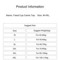 For 40-115kg Summer Ice Silk Camisole Top With Build-in Bra For Women Beauty Back Underwear W Fixed Cup One-Piece Bottoming Top - Image 2
