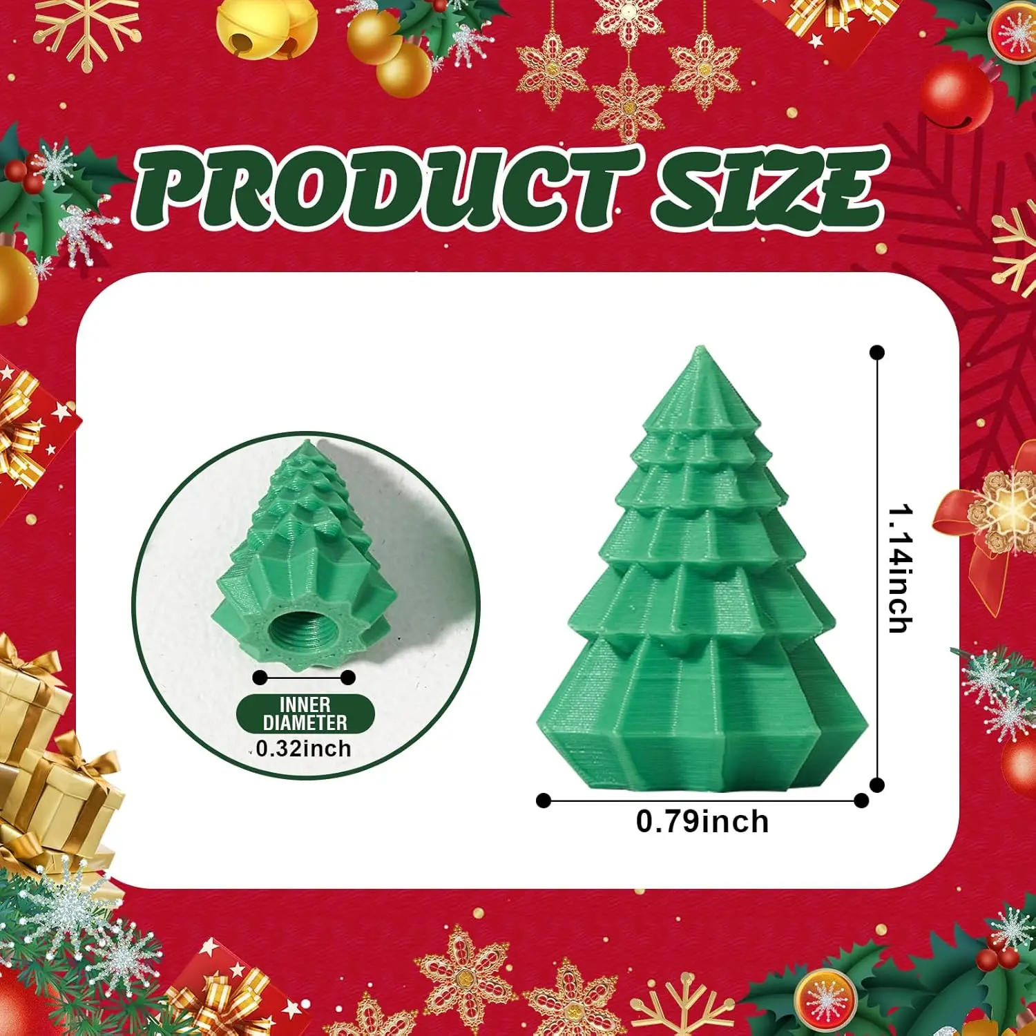 Festive Holiday Tire Air Caps - Decorative Wheel Accessories (4-Pack)