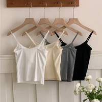 1pcs Women Knitted Crop Tops Solid Laces Sling Tops Knitwear Tank Top Girls Sexy Slim Camisole Sweet Short Vest With Padded Cups - Image 5