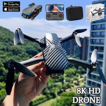 Drones 8k HD AE7 Brushless Motors Folding Aerial Drone Optical Flow Localization Four Sided Obstacle Avoidance Drone Toys Gifts 1