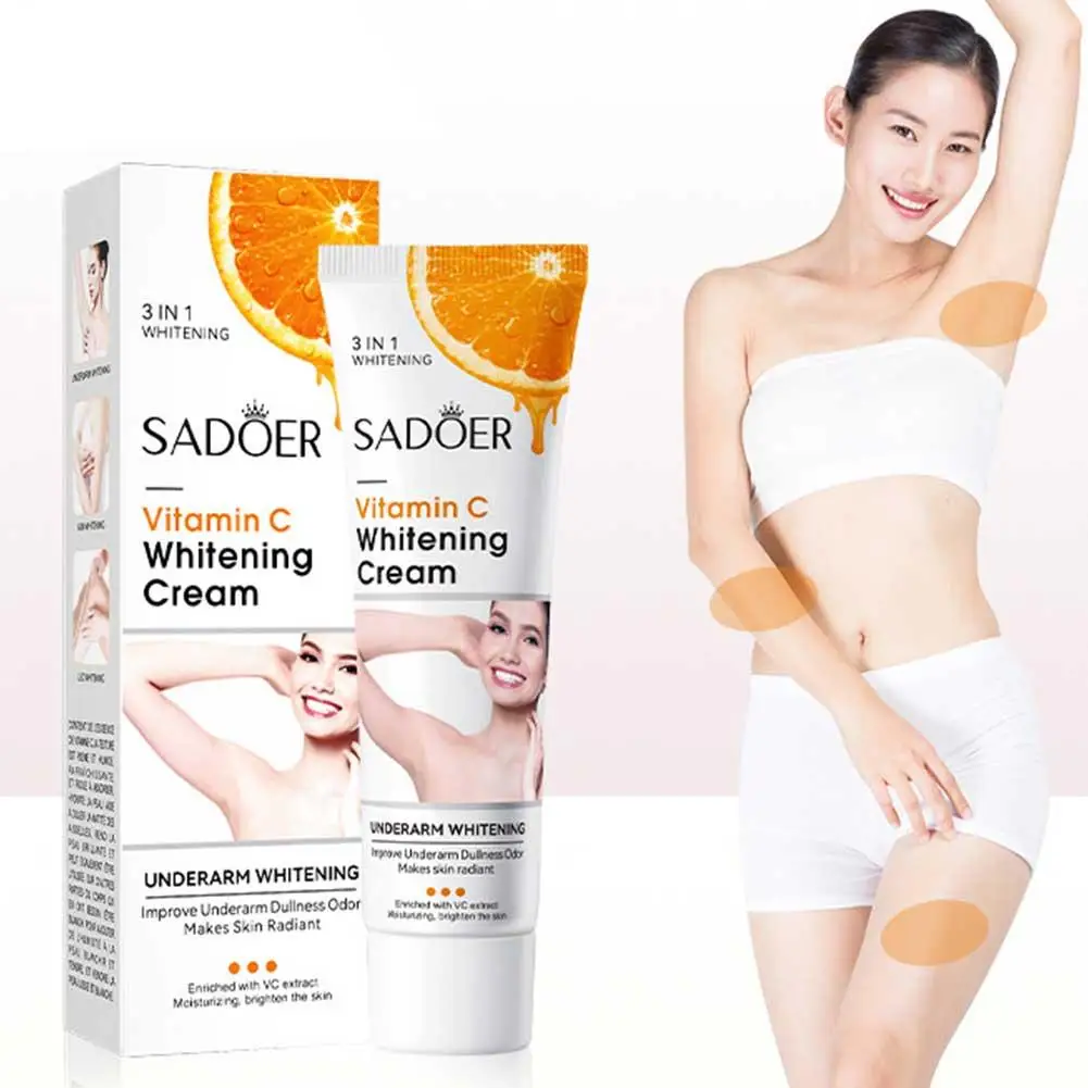 Women Armpit Whitening Cream Underarm Whitening Cream Nourishing Legs Parts Skin Brightening White Care Body Private Knees J7X8