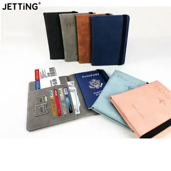 Cross-border Hot Spot RFID Passport Bag Travel Wallet multi-function Can Put SIM Card ID Bag Leather Case Passport Holder