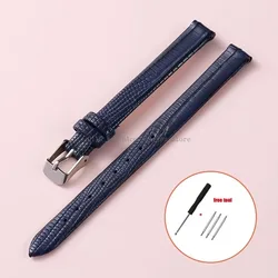 Slim Soft Leather Universal Watchband Bracelet - 12mm (Blue)