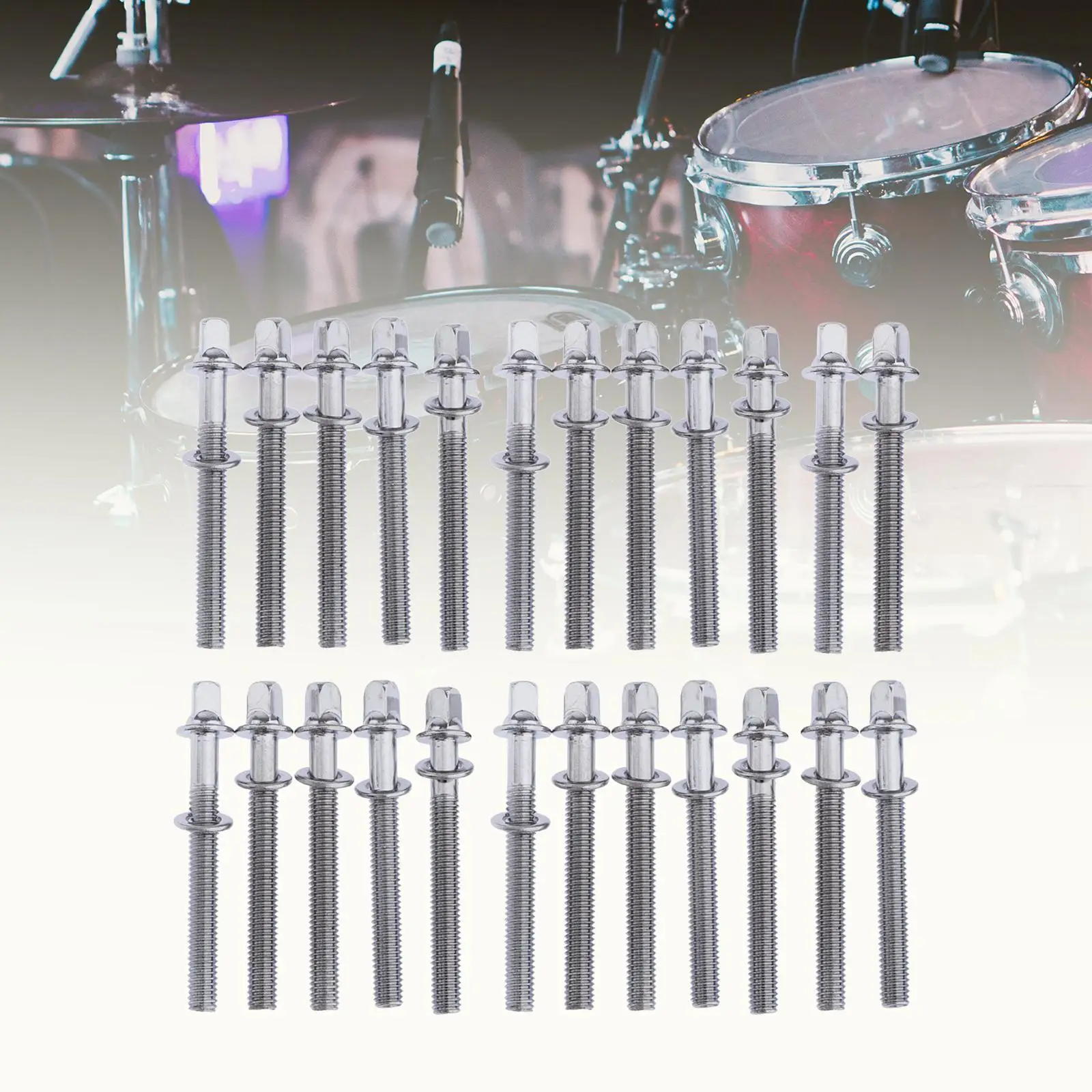Drum Screws Drum Tension Rods Screw Rod Percussion 24 Pieces drum accessories
