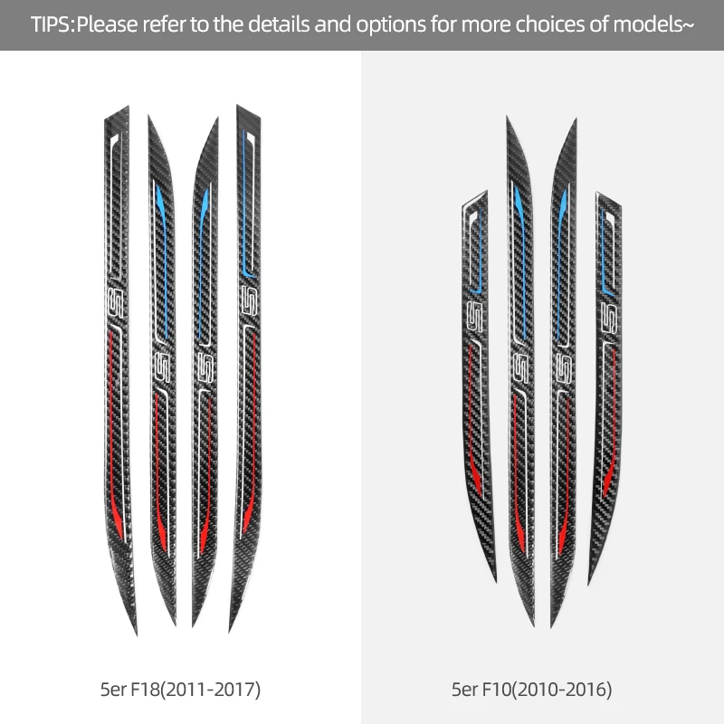 5 Stuks Instaplijsten Auto voor BMW i3 I01 I 2013-2022, Koolstofvezel 5 Stuks Instaplijsten Auto voor BMW i3 I01 I 2013-2022, Koolstofvezel