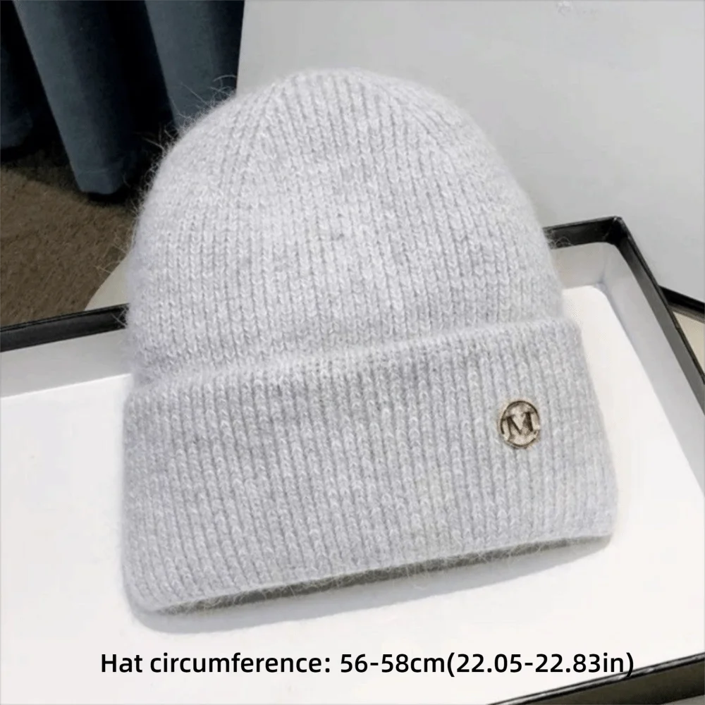 Fashion Women Winter Hat Thicken Winter Warm Ladies Pullover Hats Solid Color Windproof Beanies Cap