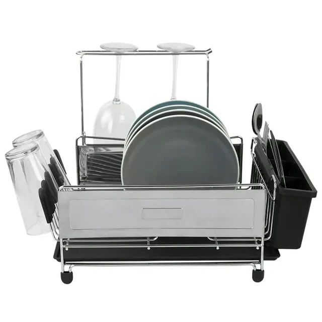 Design Extra Large Capacity Stainless Steel Dish Rack with Wine