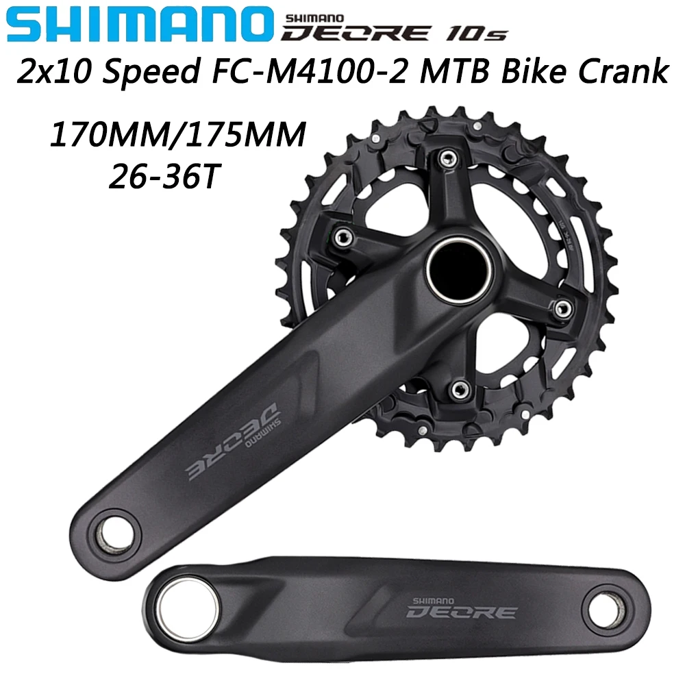 

SHIMANO DEORE FC-M4100-2 2X10 Speed Crank for MTB Bike 170mm/175mm 26-36T BB52 MT501 Bottom Bracket Original Bicycle Parts