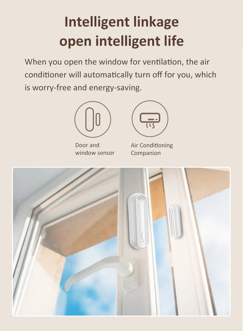 Tuya Smart WiFi Door Window Alarm Sensor Smart Home Open Closed Detectors Wifi H