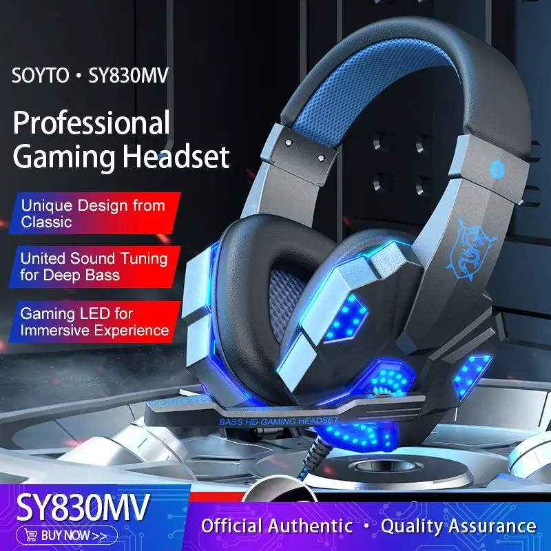 게임 헤드폰 스포츠 헤드셋, HiFi 오디오 조절식 헤드폰, LED 백라이트 게임 헤드셋, 여러 장치와 호환