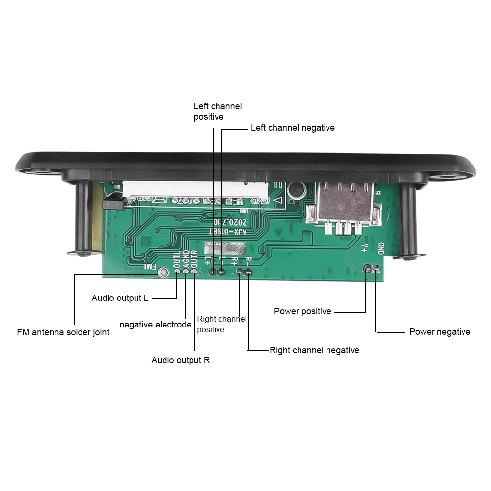 DC 5V 6W Amplifier DIY MP3 Decoder Board Bluetooth 5.0 Car MP3 Player USB Recording Module FM AUX Radio for Speaker Handsfree
