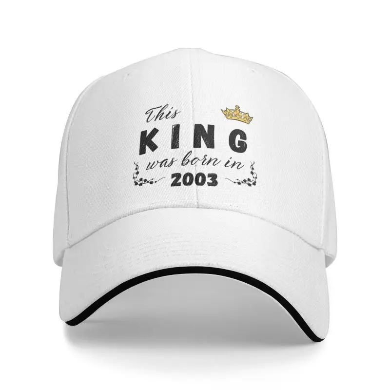 

Custom King Born In 2003 Baseball Cap Men Women Breathable Dad Hat Sports