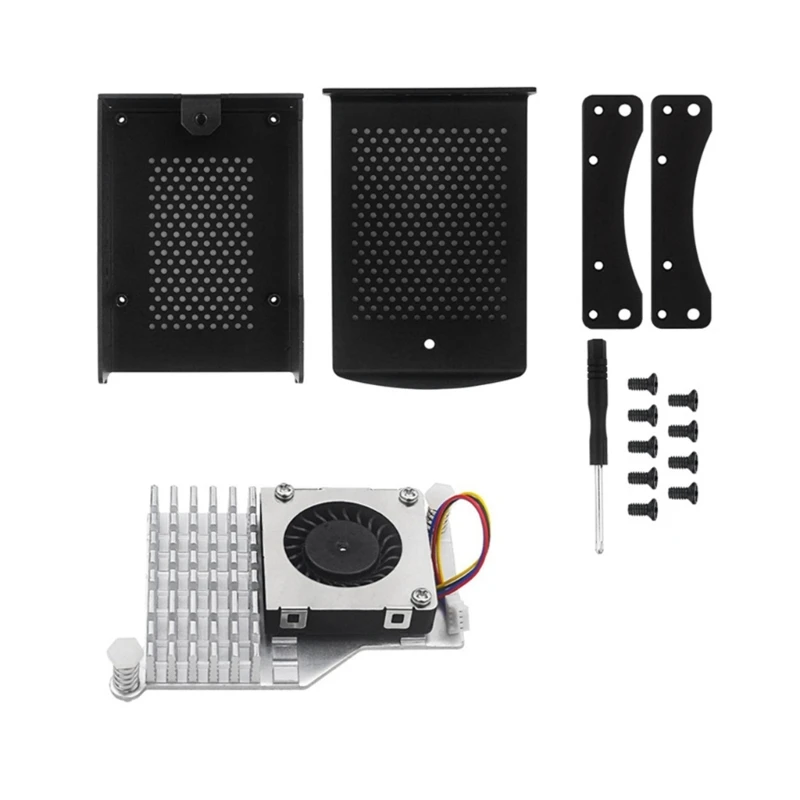 

896F Mesh Aluminum Alloy Protective Case / Box / Enclosure for RPI 5 Perfect Heat Dissipation