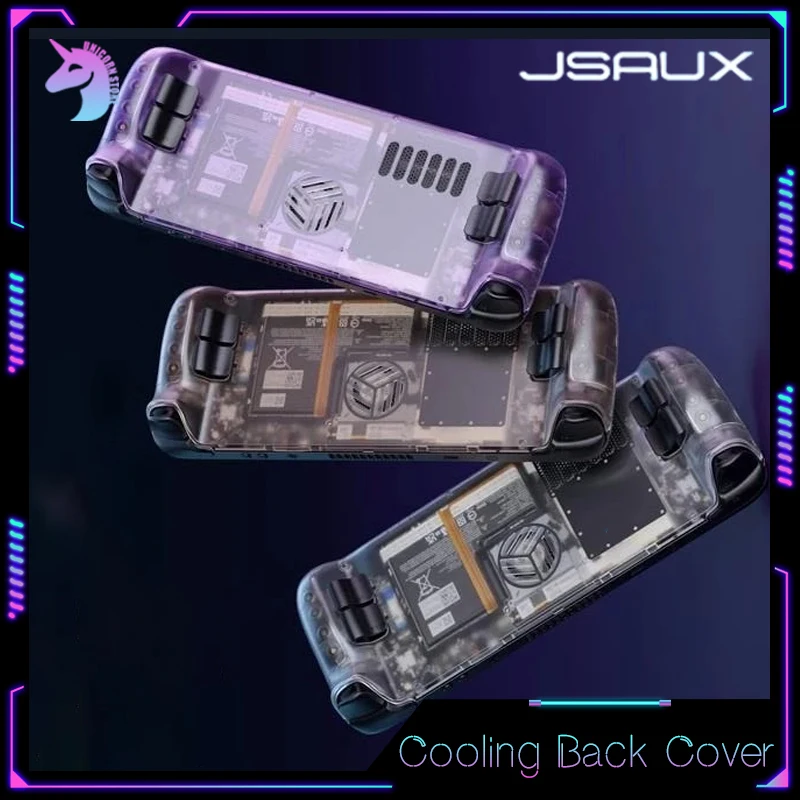 

Jsaux Transparent Steam Deck Case Gamer Console Back Plate Cooling Back Plate Steam Deck Heat-Dissipation For Boy Gaming Gifts