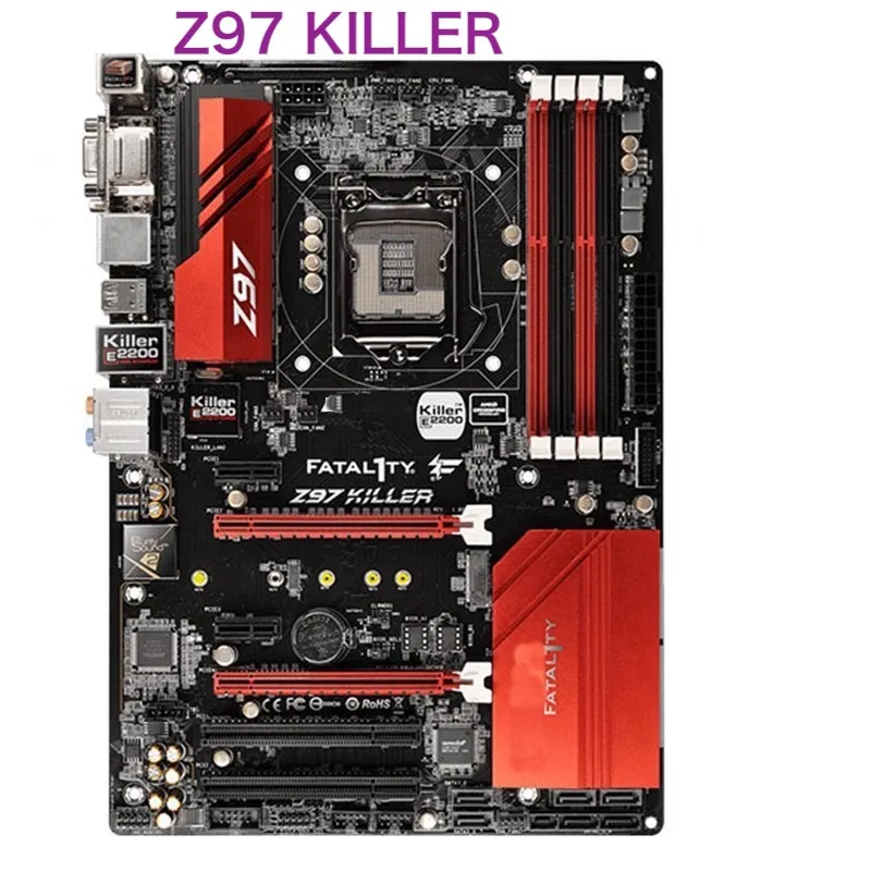 Per Scheda Madre Asrock Z97 Killer 32Gb Lga 1150 Ddr3 Scheda Madre Atx Testata Al 100% Ok Completamente Funzionante Spedizione Gratuita