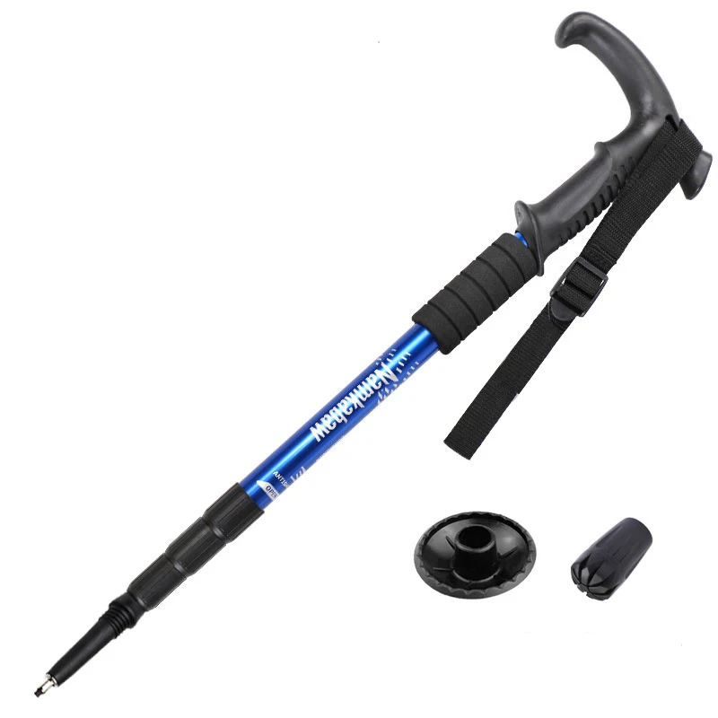 Aluminium Alloy Outdoor Trekking Pole Retractable Climbing Outdoor Crutch Aluminum Trekking Telescopic Alpenstocks trekking pole trekking poles