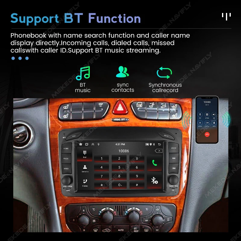 메르세데스 벤츠 W203 비토 W639 Vaneo CLK W209 W210 용 자동차 라디오 스테레오, GPS 네비게이션 멀티미디어 플레이어, 와이파이 BT RDS, 안드로이드 13, 7 인치