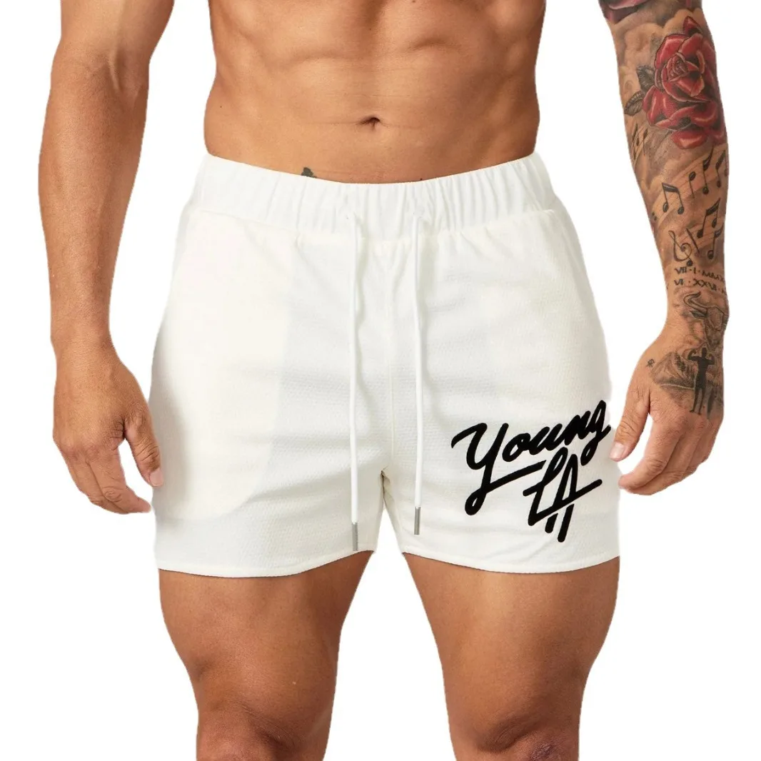 American Men's Quarter Shorts Summer Breathable Quick-drying Mesh Casual Sports Shorts Basketball Running Squat Fitness Pants sports shorts
