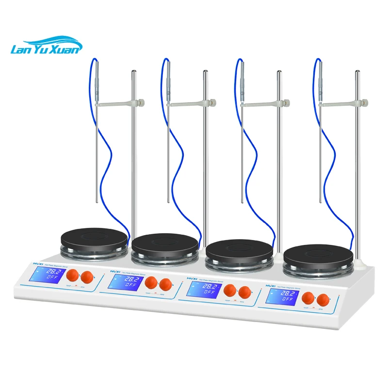 4 Multi Position Lab Hot Plate Magnetic Stirrer