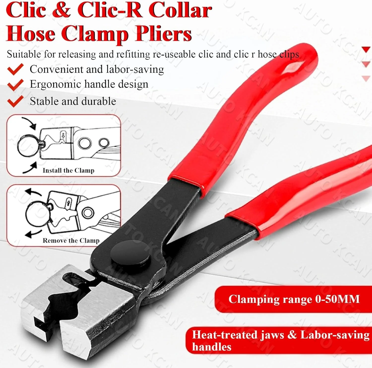 Professional Car Hose Crimping Plier Electrical Connector Disconnect Pliers Set Pliers & Fuel Line Clip Remover Tools