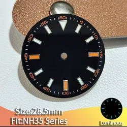 Blue Green Luminous Watch Dial - 28.5mm Customizable Accessories with DIY Logo Option (02)