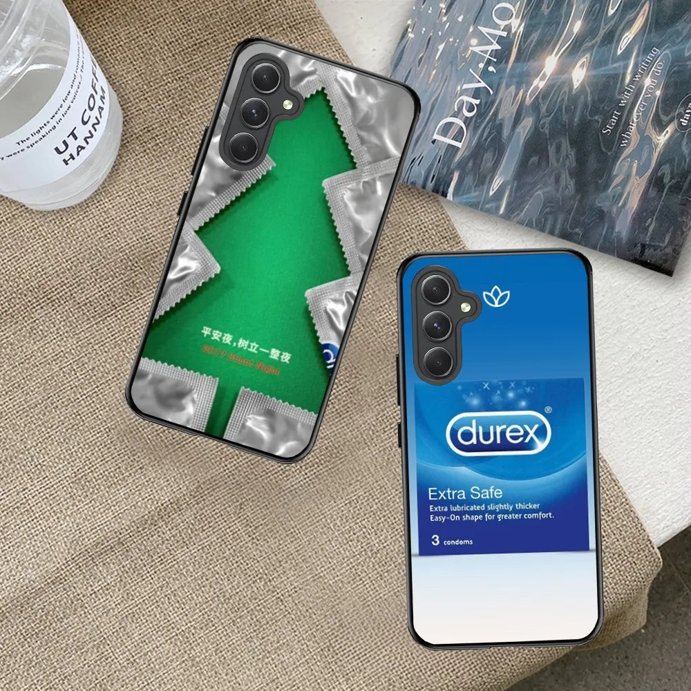 Luxury D-Durexs  Phone Case For Samsung Galaxy A73 A54 A42 A34 A30-A20 A24 A14 A10S Soft Black Phone Cover