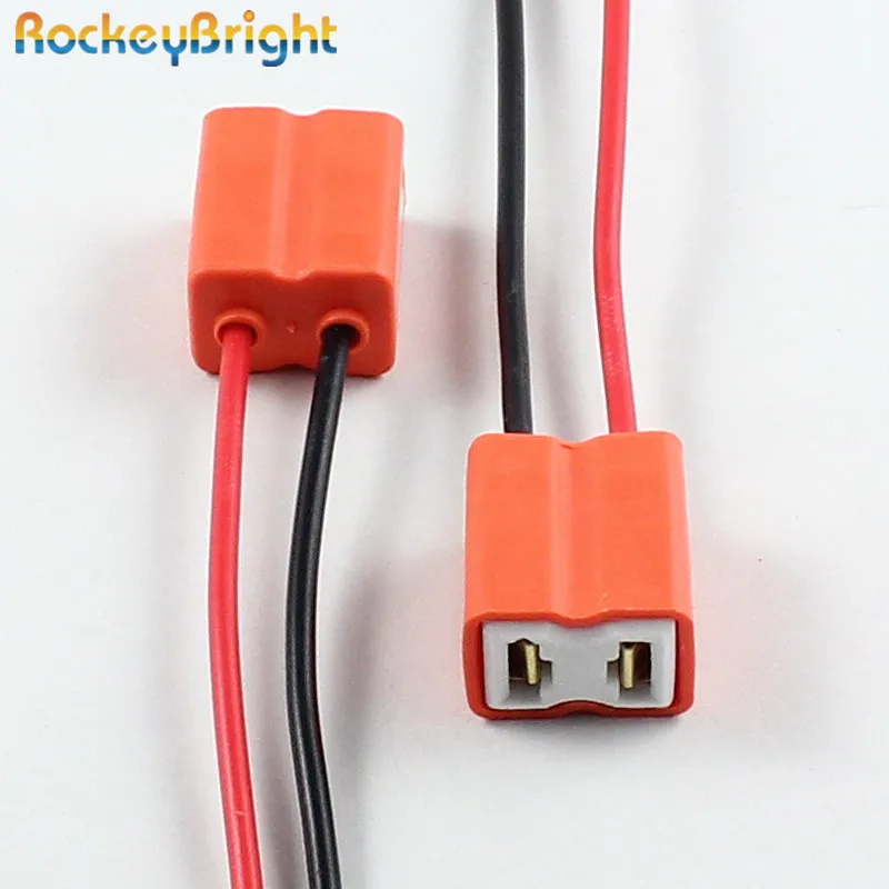 H7 Ceramic LED Bulb Socket 2pcs Holder H7 Headlight Ceramic Plug Adapter Extension Copper Cable Bulb Connector headlight holder
