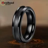 MenBand 6mm Plating Tungsten Blank Core Ring for DIY Customized Inlay with 3mm Groove Beveled Polished Comfort Fit 1