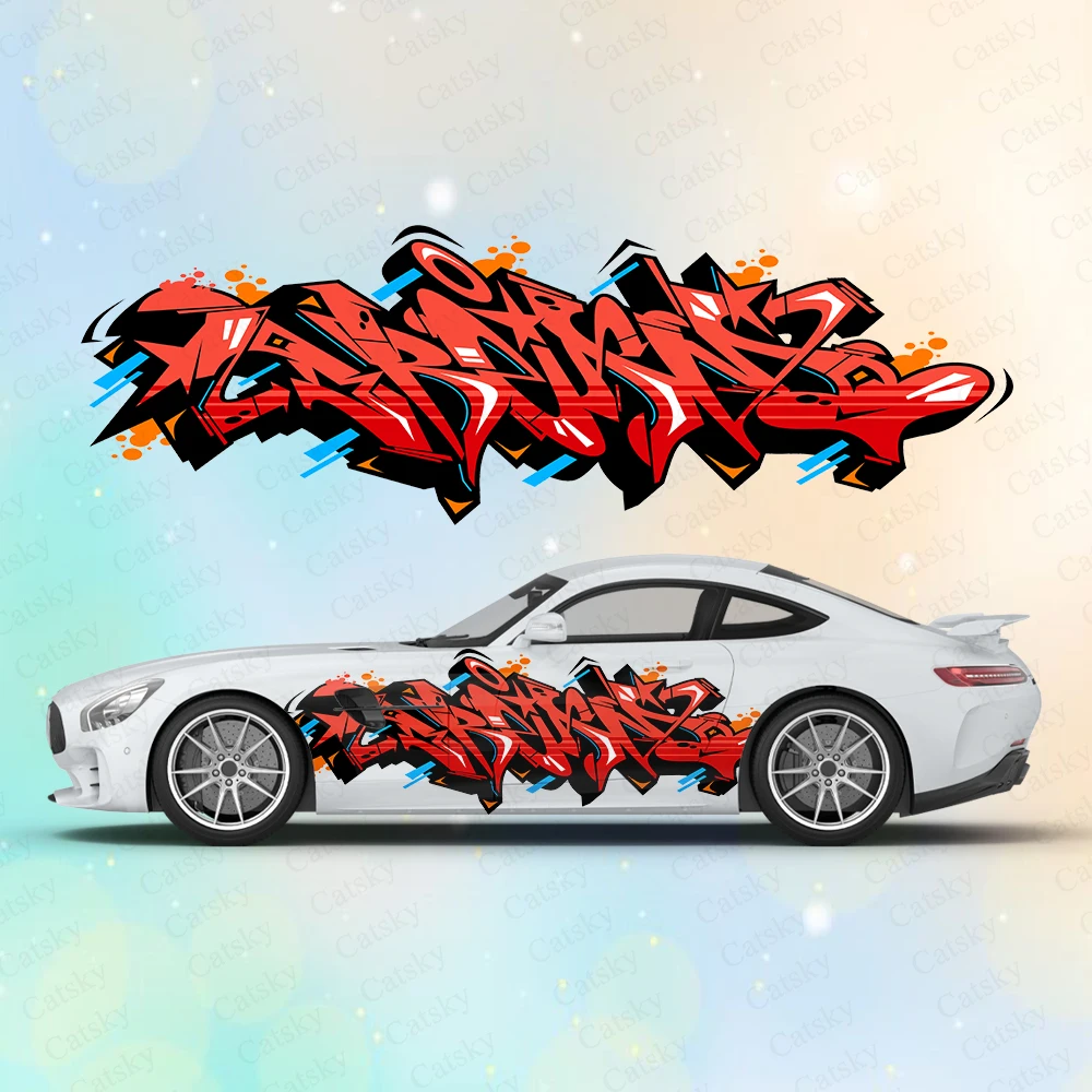 

Graffiti Lettering Art Large Car Stickers and Decals Car Body Stickers Car-Side Decals Waterproof Car Vinyl Stickers