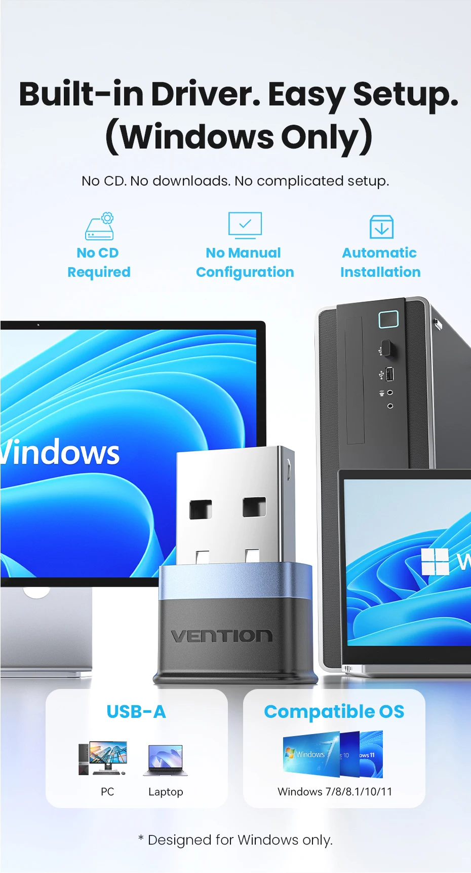 Adattatore wifi 6 usb vention ax900 scheda di rete wireless_voghion.com