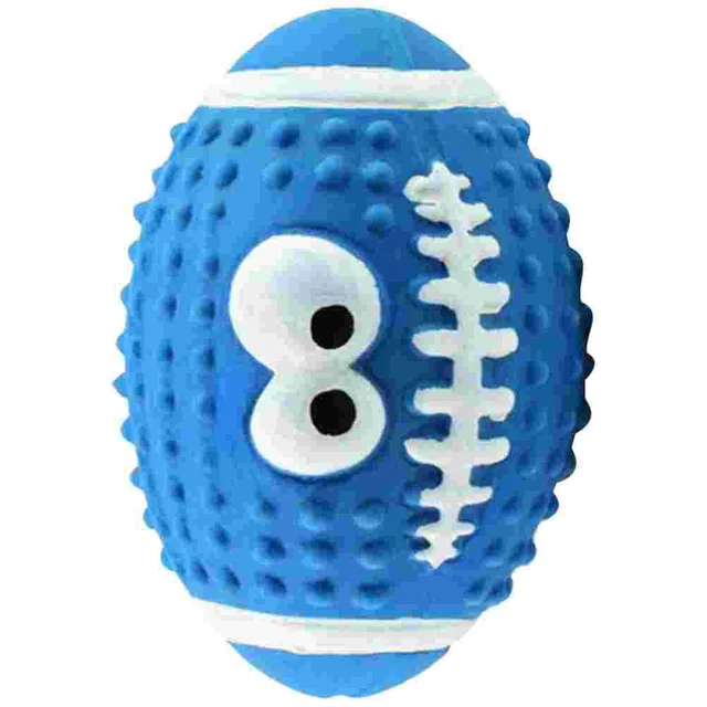 Pet Ball Toy Puppy Plaything Dog Chew Squeaky Tiny Toys Football Chewing Balls For Small Dogs Supplies Emulsion 6