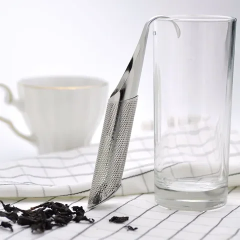 

Stainless Steel Tea Strainer Hanging Pipe Handle Tea Maker Tea Leakage Tea Filter Tea Spoon Filter Kitchen Accessories