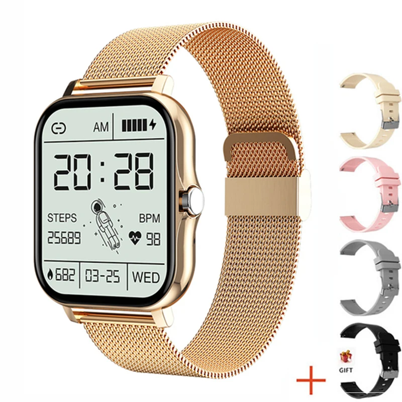 Women Smart Watch Men 1.69" Full Touch Screen Heart Rate Fitness Tracker Ladies Watch Bluetooth Call Smart Clock for Android IOS 