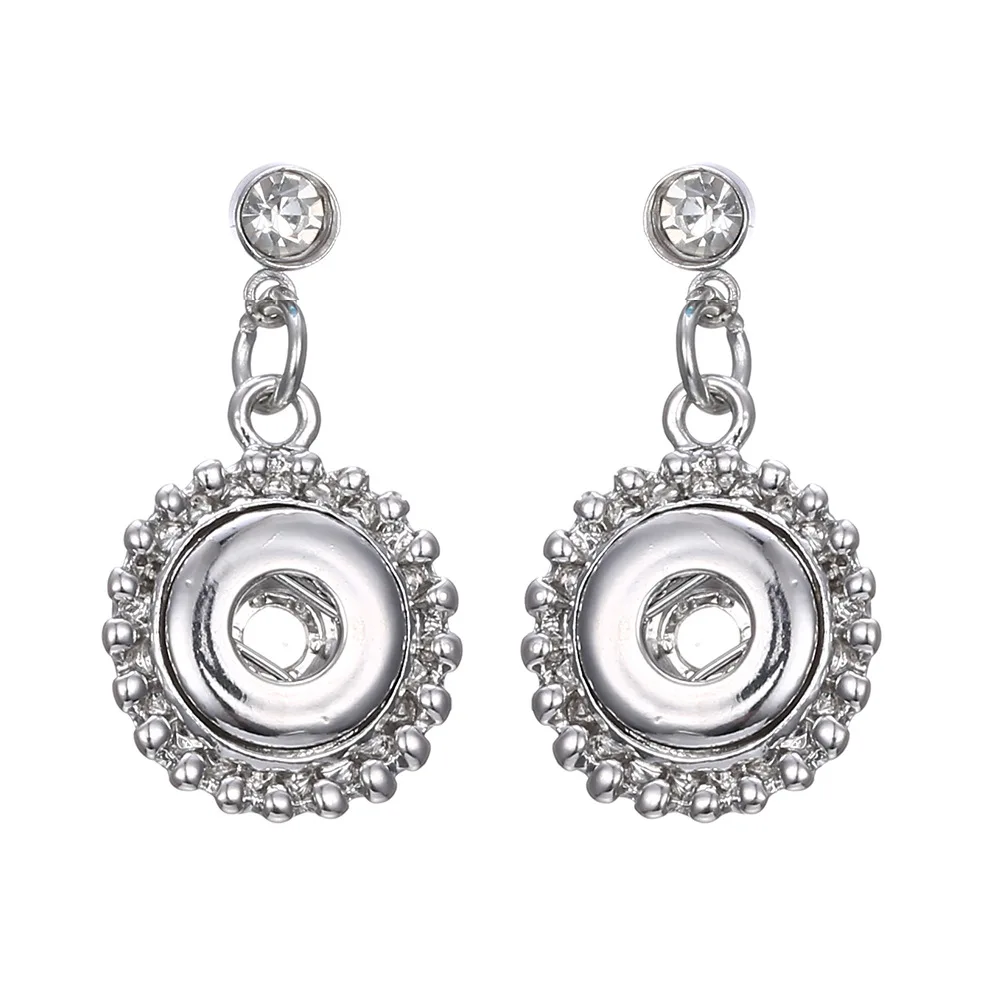 15pairs Snap Jewelry Earring 12mm Snap Button Earrings Eardrop Mini DIY 12mm Snap Earring Jewelry Making