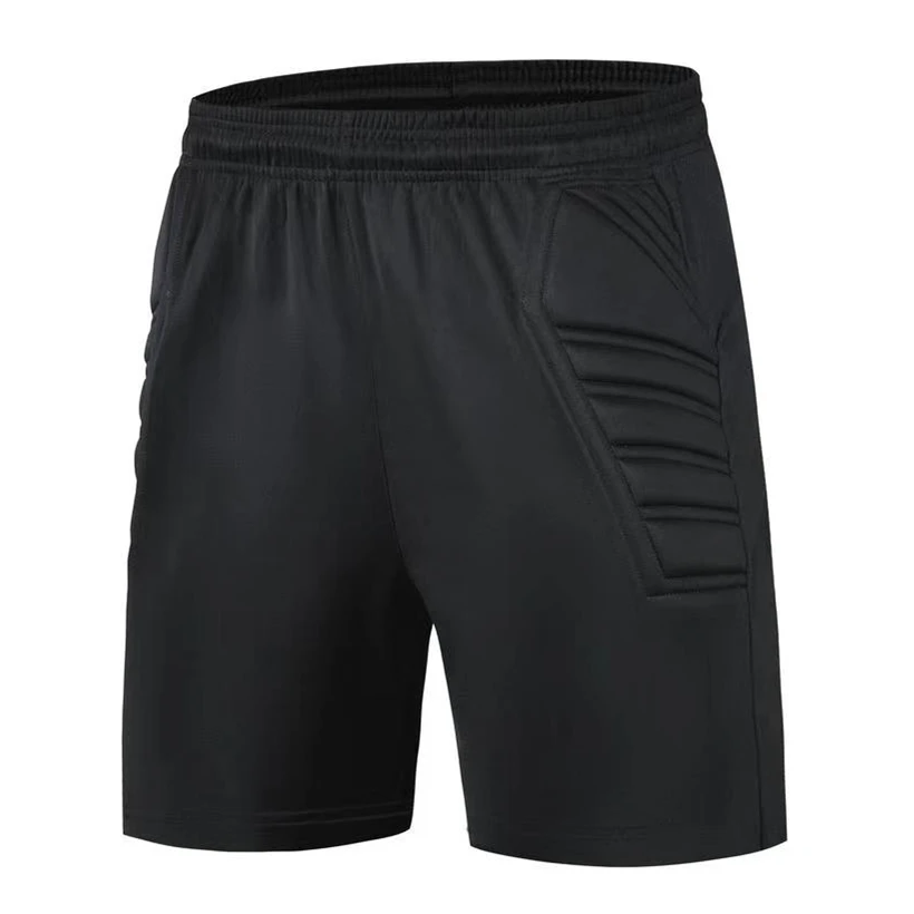 Men Shorts Team Uniform Sets Men Kids Soccer Goalkeeper Training Shorts Football Rugby Shorts Sports Goal Keeper Goalie Knee Hip Pad Sponge Protection