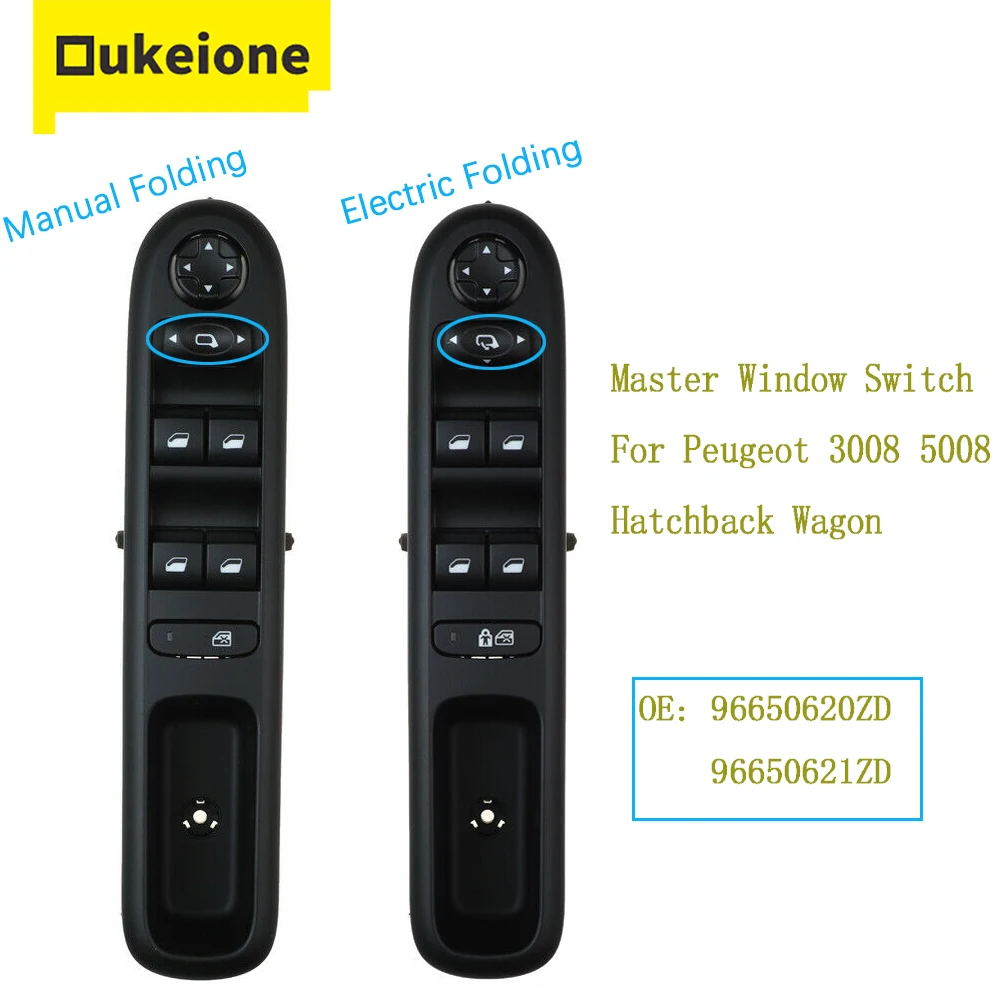 PowerMasterWindowSwitchforPeugeot30085008HatchbackWagonLeft