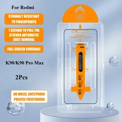 2 pièces de protection d'écran en verre trempé HD premium avec installation facile et caractéristiques sans poussière