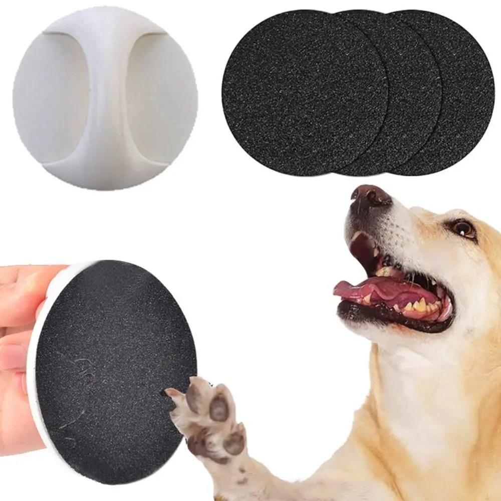 Pet Nail File Dog Nail File Dog Nail Scratch Board with 2 Replaceable Sandpapers Trimmers Round Grinder for Pet Nails