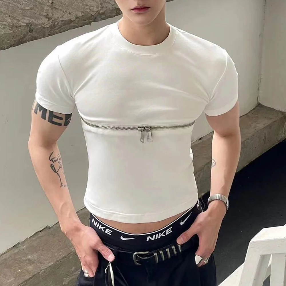 T-shirt harnais wetlook et maille Regnes - T-shirt - Acheter T-shir