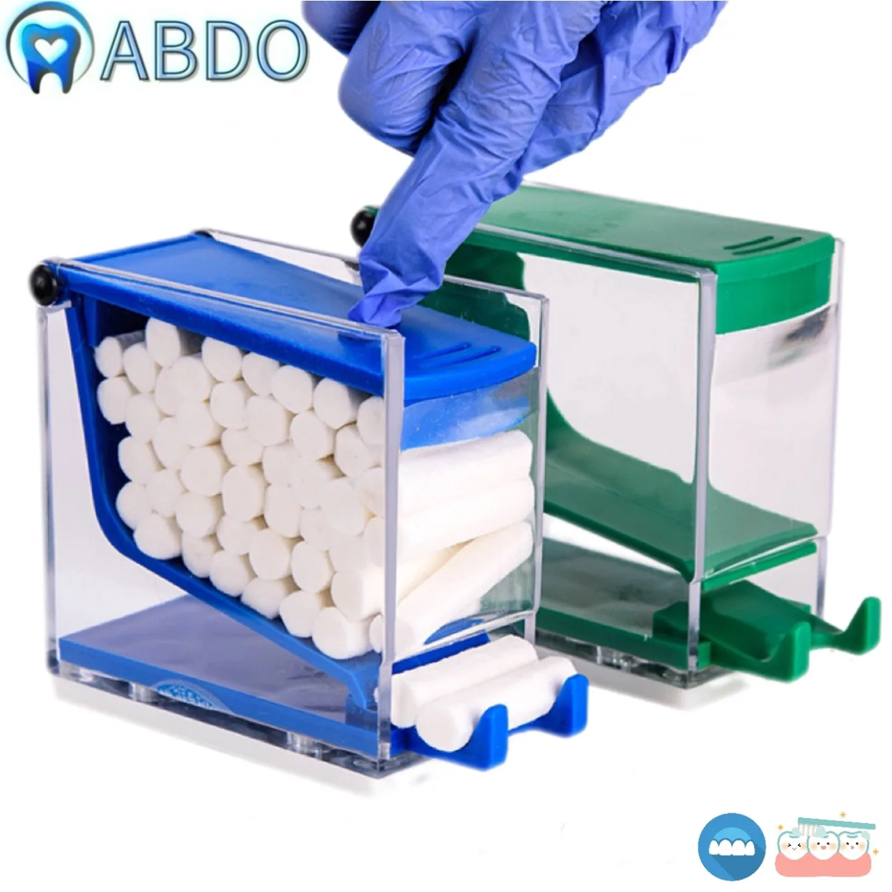 DentalDentistCottonRollDispenserHolderPressTypeBoxDentistry