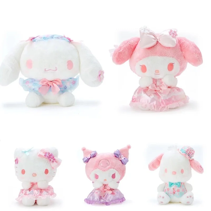 20cm Soft Pp Coton Rose Fleur de Cerisier Kuromi Poupée Peluche