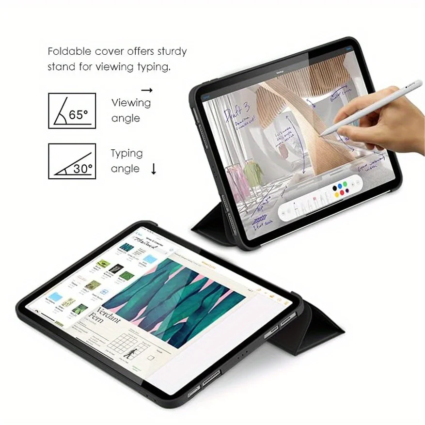 Tri-Fold Magnetic Stand PU Leather Protective Tablet Cover