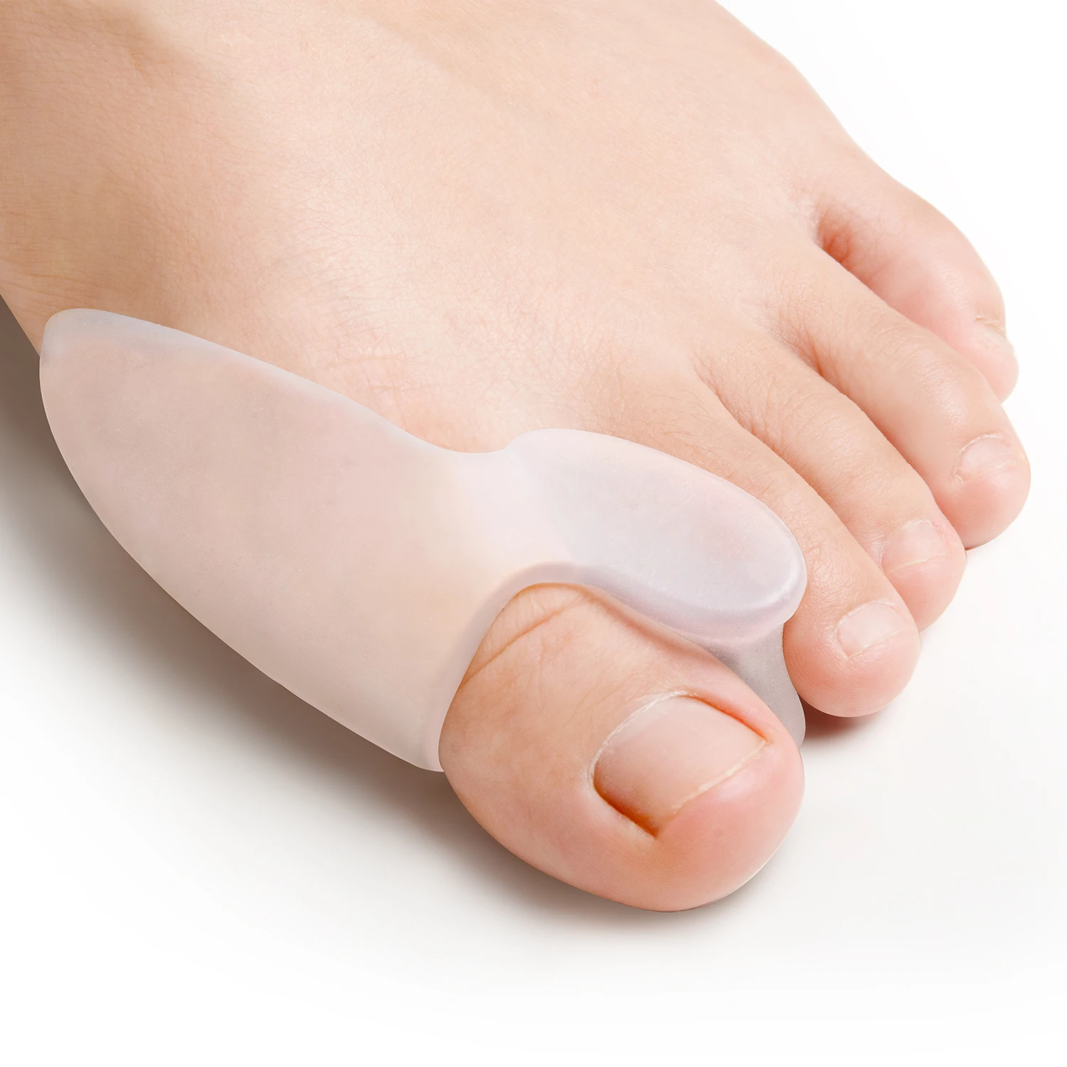 Toe Separator 2pcs Hallux Valgus Silicone Gel Big Toe Spreader Overlapping Foot Pain Relief Corrector Thumb Cushion Concealer
