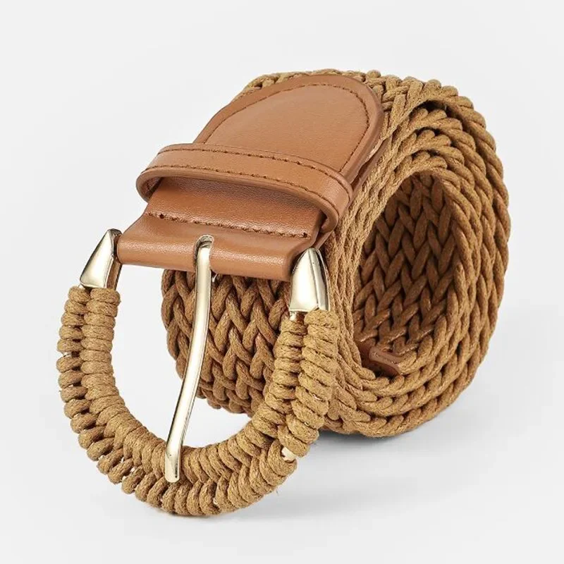 

Ремень Плетеный Из Вощеной веревки, винтажный аксессуар для джинсов, платьев, женщин и девушек