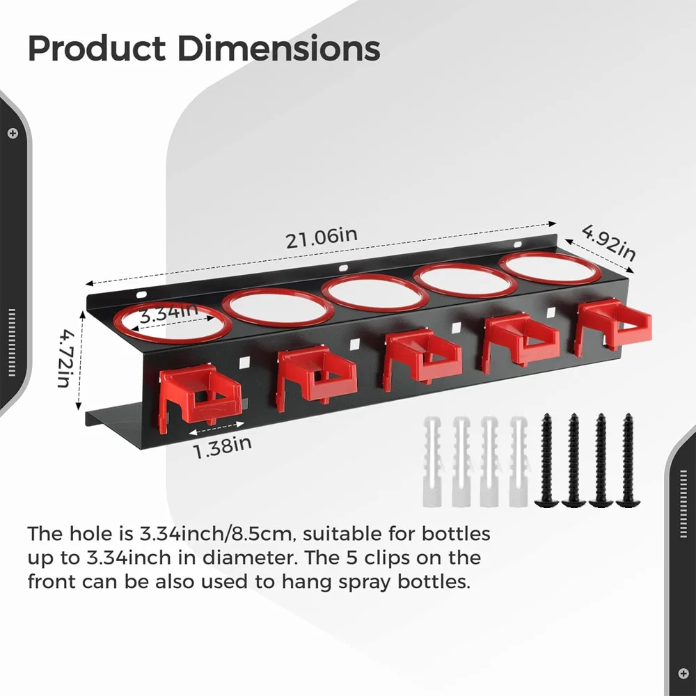 Spray Bottle Storage Rack Paint Bottle Storage Rack Hanger Can Detailing Spray Can Organizer Wall Mount Shelf For Workspace For tool storage rack garage storage shelves
