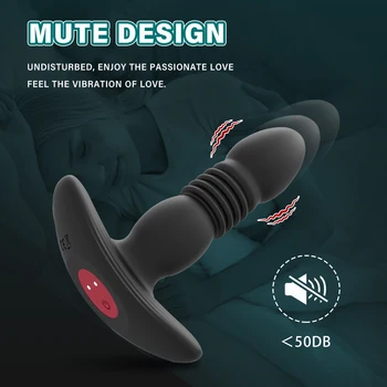 Telescopic Anal Vibrator for Man Delay Ejaculation Sex Toys for Men Gay Heating Butt Plug Male Prostate Massager Masturbator 6