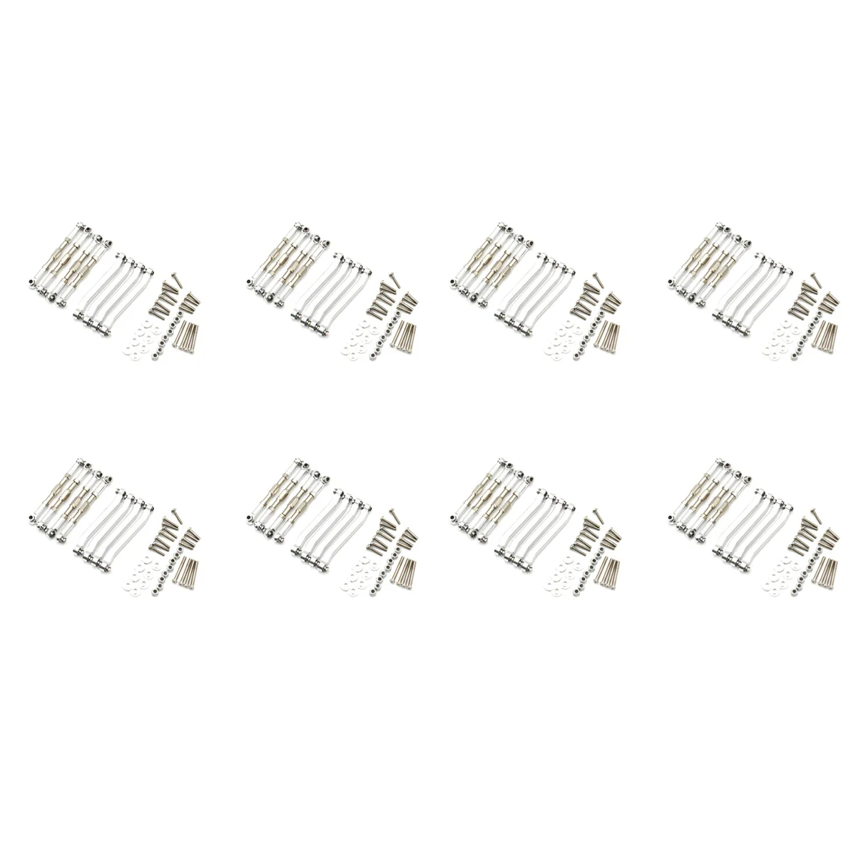 ABVO-64X 금속 섀시 풀로드 링크 서스펜션 타이로드 MN D90 D91 D96 D99 D99S MN90 MN99S 1/12,Silver