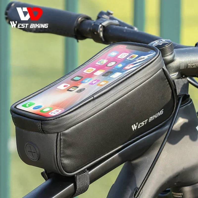 Sac de vélo Fugacal, sac supérieur de cadre avant sac de vélo de tube